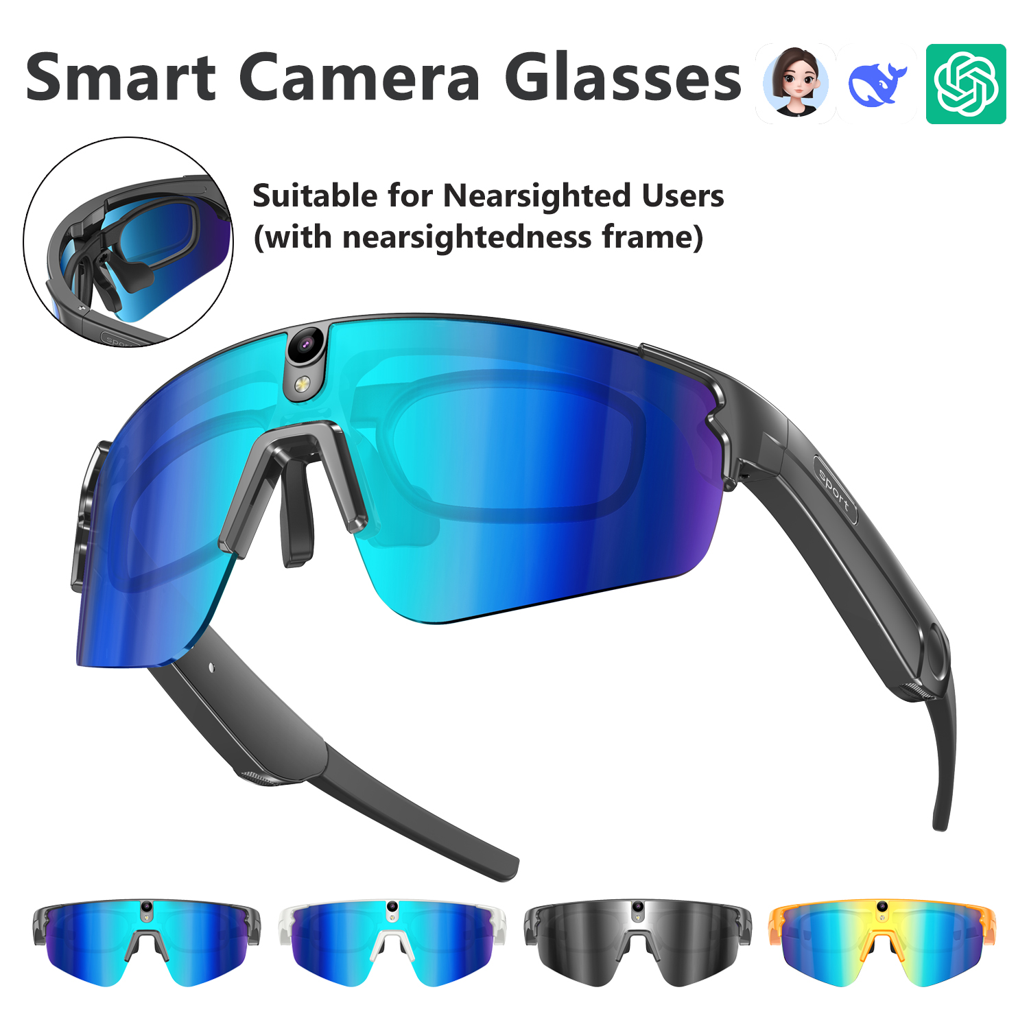 L805 AI Smart Glasses With 800 - Audio Music Voice recensione e prezzo