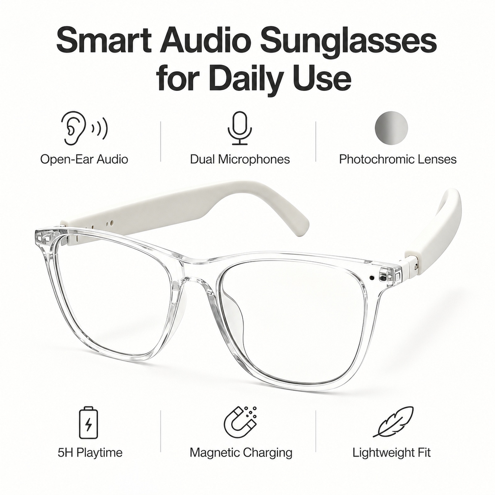Photochromic Sunglasses For Dr - Audio Music Voice recensione e prezzo