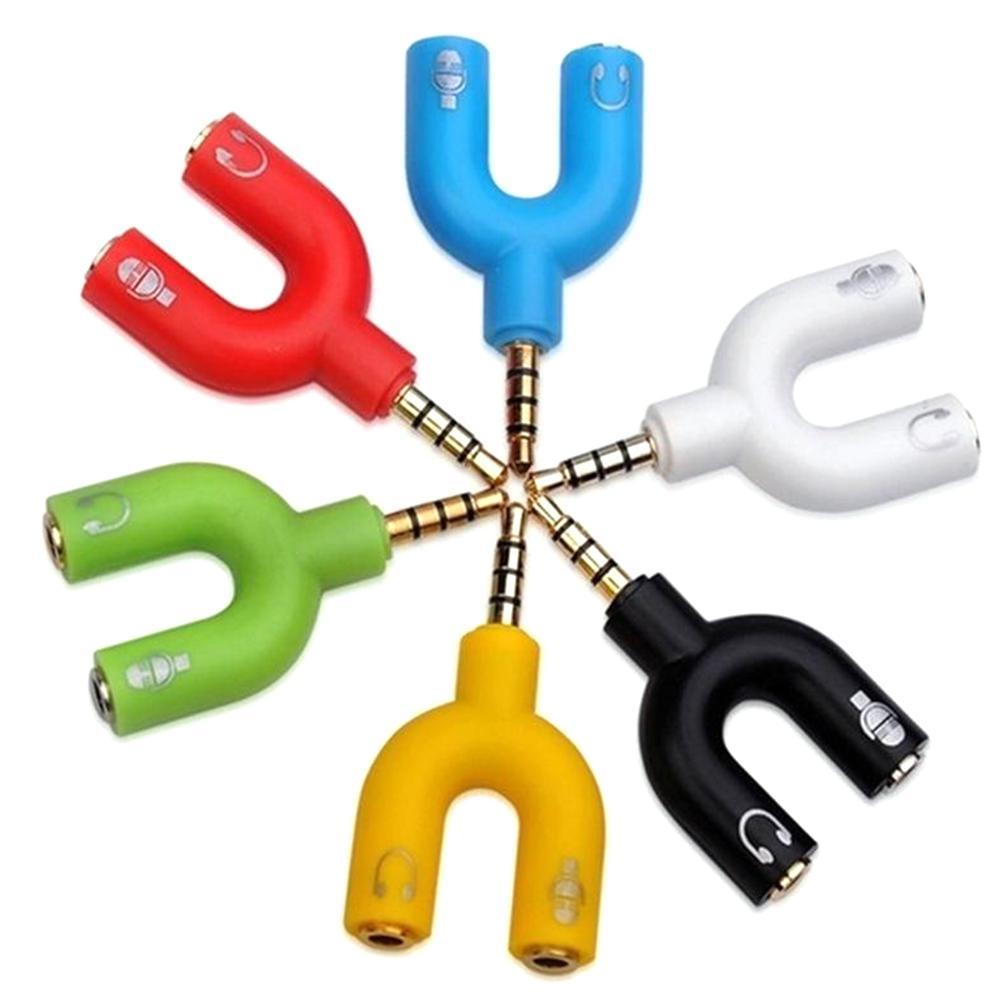 1PC Dual 3.5MM U Type Adapter  - Audio Music Splitter recensione e prezzo