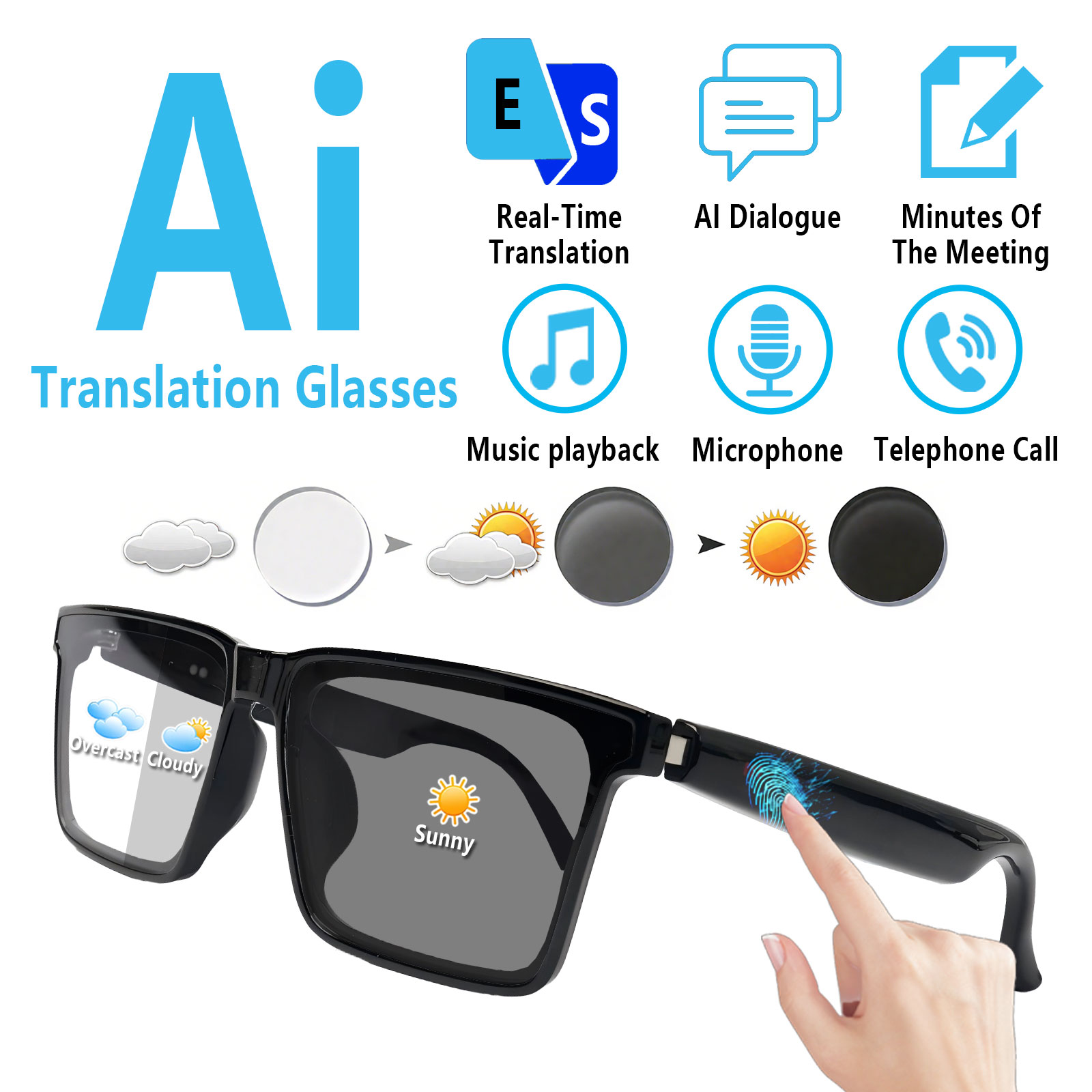 Smart Audio Glasses with Real- - Audio Music Voice recensione e prezzo