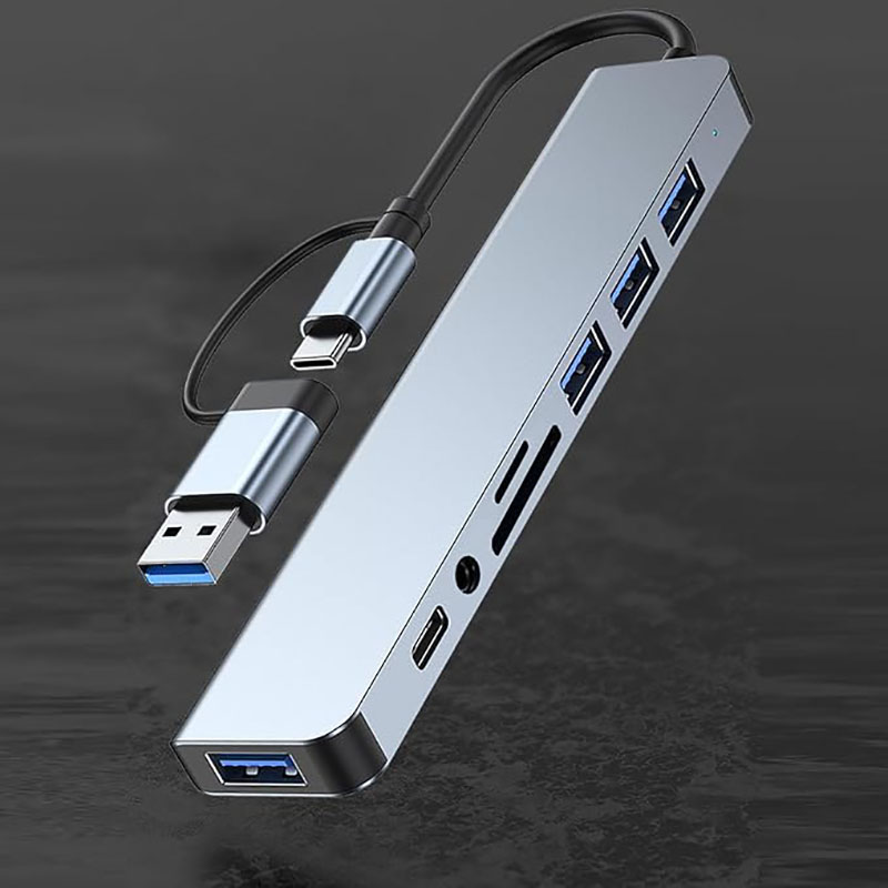 USB C Hub USB Splitter 8 in 1  - Audio Music Splitter recensione e prezzo
