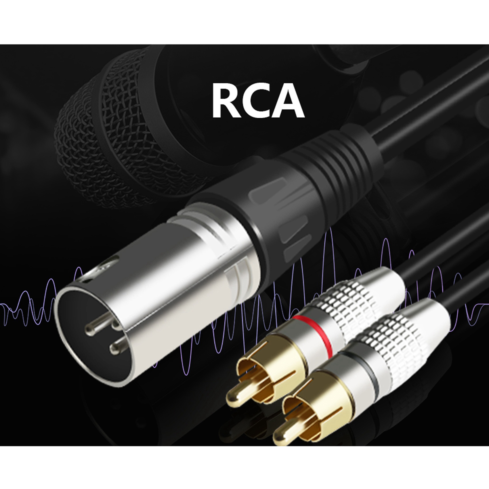 1 XLR Male to 2 RCA Male Plug  - Audio Music Splitter recensione e prezzo
