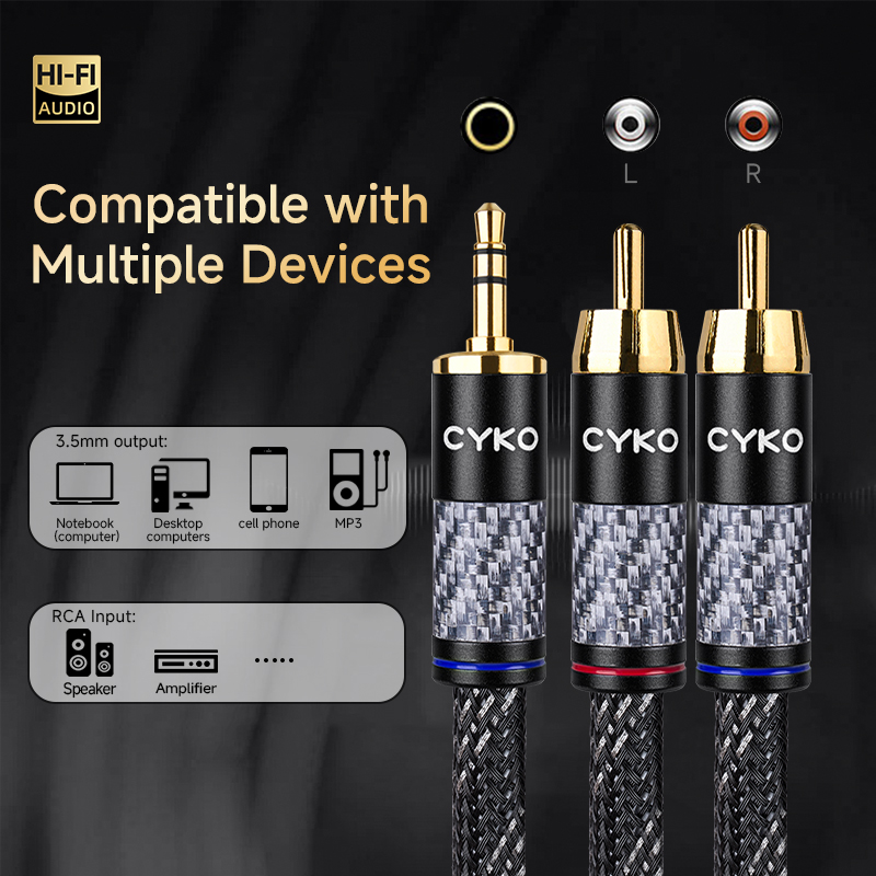 CYKO Hifi 6N OFC Audio Cable 3 - Audio Music Splitter recensione e prezzo