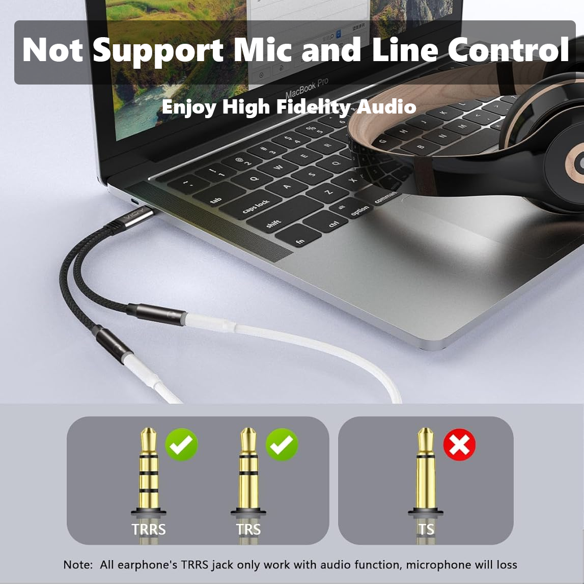 USB C To Dual 3.5mm Female Hea - Audio Music Splitter recensione e prezzo