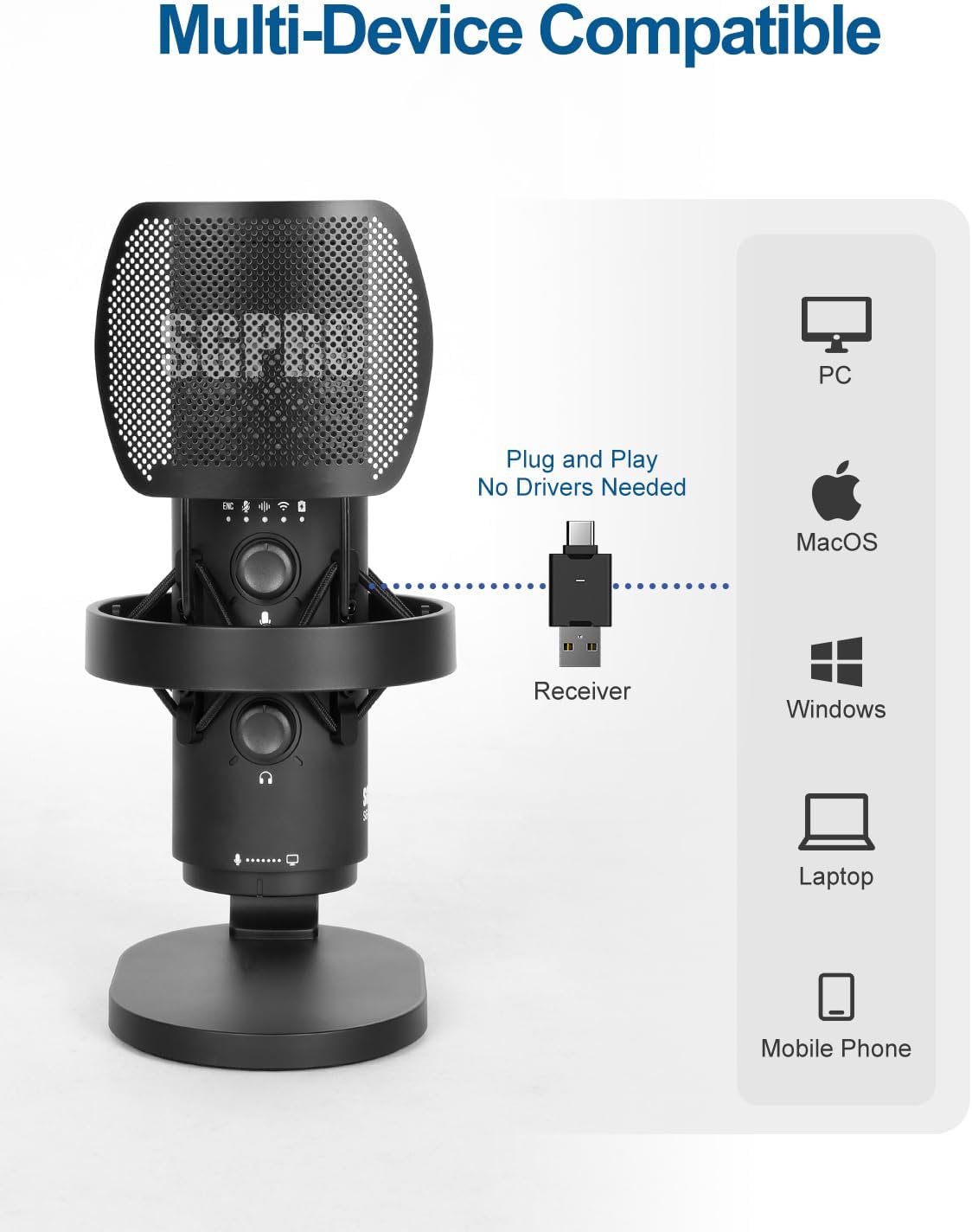 Wireless USB Microphone for St - Recording Pop Filter recensione e prezzo